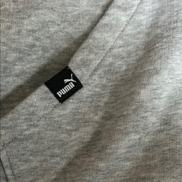 Puma Light Gray Power Tape Zip Sweatshirt Womens S - Picture 3 of 5